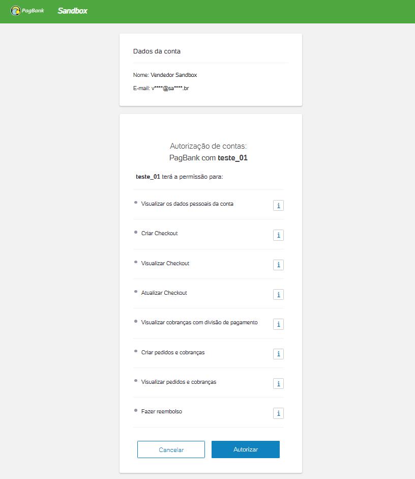 PagBank Permissions
